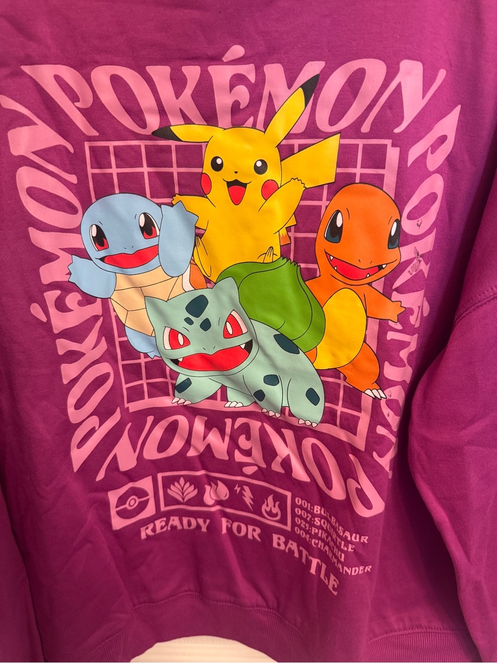 Pokemon Purple Graphic Crewneck Sweatshirt - Picture 2 of 4